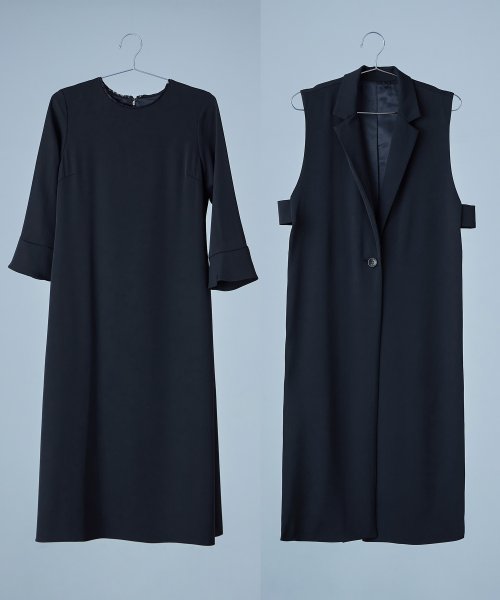 niana ニアナ フレアスリーブAラインワンピース&サイドオープンロングジレ セレモニースーツ レディース 2点 セットアップ レース パイピング 七分袖 シ ルイルエブティック/ノーカラーウエストタックペプラムパンツスーツ3点セット「SU1082」 E1945296868(14850円)