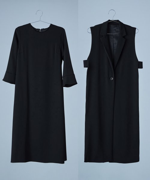 niana ニアナ フレアスリーブAラインワンピース&サイドオープンロングジレ セレモニースーツ レディース 2点 セットアップ レース パイピング 七分袖 シ ルイルエブティック/ノーカラーウエストタックペプラムパンツスーツ3点セット「SU1082」 E1945296868(14850円)