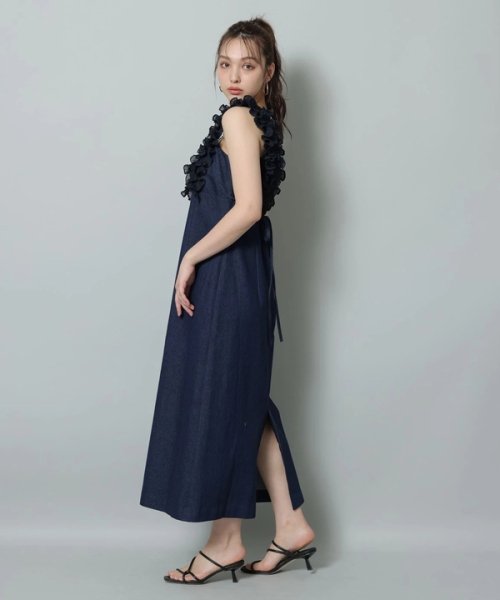 ショルダーフリルIラインワンピース 予めご了承ください