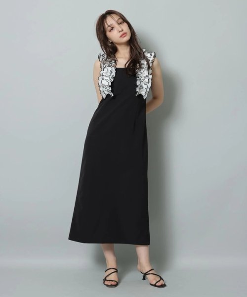 ショルダーフリルIラインワンピース 予めご了承ください W1366268816(10450円)