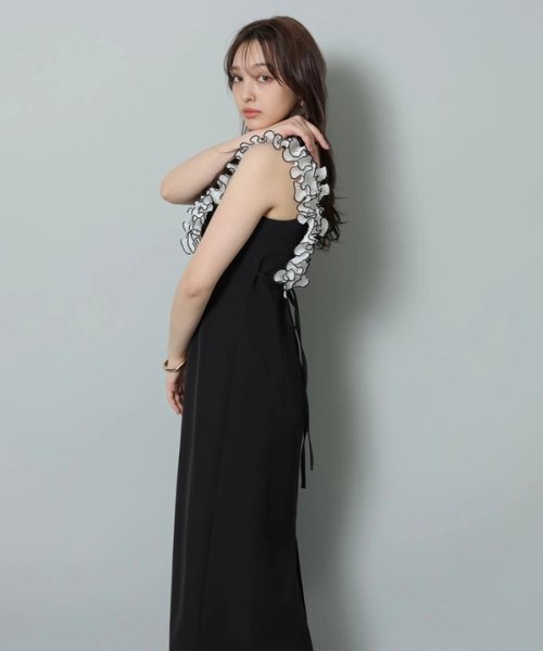 ショルダーフリルIラインワンピース 予めご了承ください W1366268816(10450円)