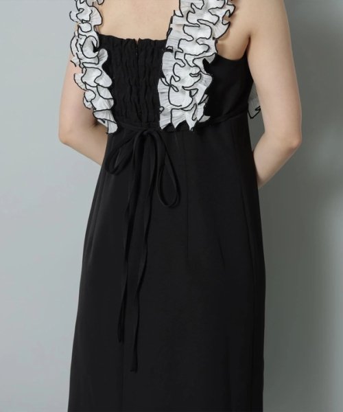 ショルダーフリルIラインワンピース 予めご了承ください W1366268816(10450円)