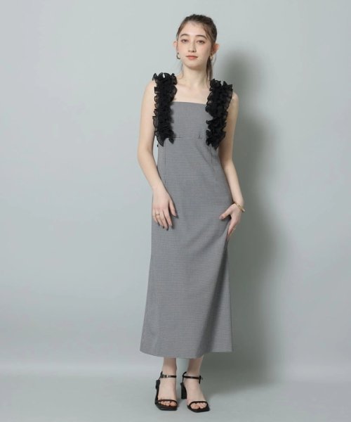 ショルダーフリルIラインワンピース 予めご了承ください