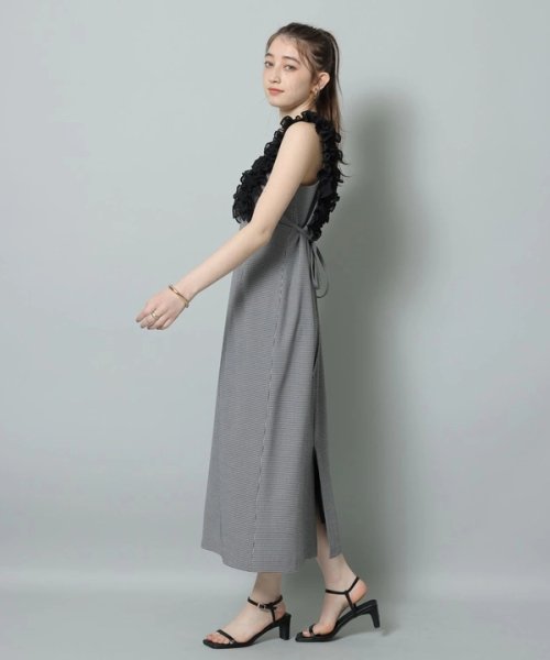 ショルダーフリルIラインワンピース 予めご了承ください
