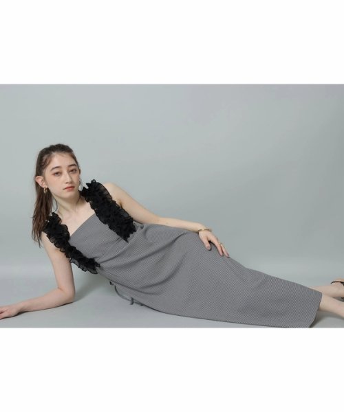 ショルダーフリルIラインワンピース 予めご了承ください