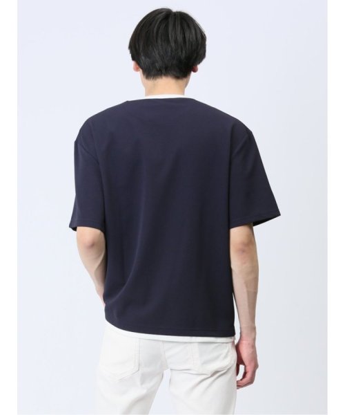 m.f.editorial(エムエフエディトリアル)/ふくれケーブル フェイクキーネック半袖Ｔシャツ メンズ Tシャツ カットソー カジュアル インナー トップス ギフト プレゼント/img12