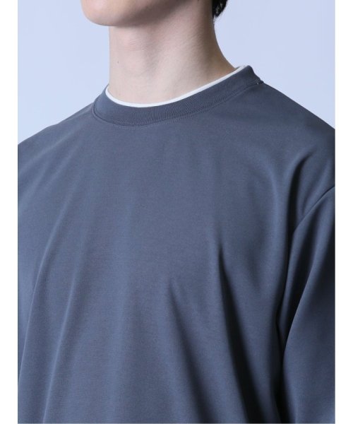 semanticdesign(セマンティックデザイン)/ダブルフェイス梨地 フェイククルーネック半袖Tシャツ メンズ Tシャツ カットソー カジュアル インナー トップス ギフト プレゼント/img16