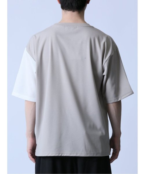 semanticdesign(セマンティックデザイン)/ダブルフェイス梨地 切替クルーネック半袖Tシャツ メンズ Tシャツ カットソー カジュアル インナー トップス ギフト プレゼント/img15