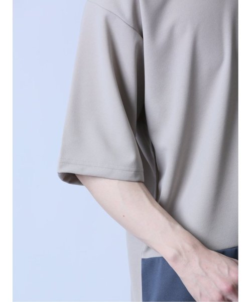 semanticdesign(セマンティックデザイン)/ダブルフェイス梨地 切替クルーネック半袖Tシャツ メンズ Tシャツ カットソー カジュアル インナー トップス ギフト プレゼント/img17