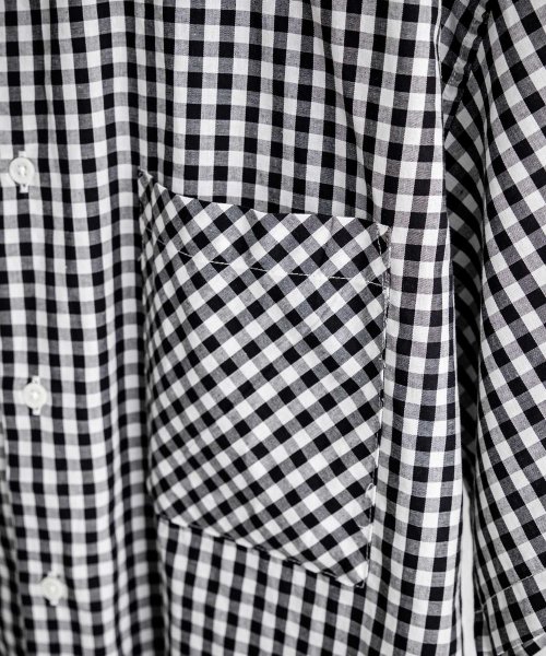 Rocky Monroe(ロッキーモンロー)/チェックシャツ 半袖 メンズ レディース 無地 ギンガム オーバーサイズ ビッグシルエット レギュラーカラー 白シャツ きれいめ カジュアル ワーク シンプル /img30