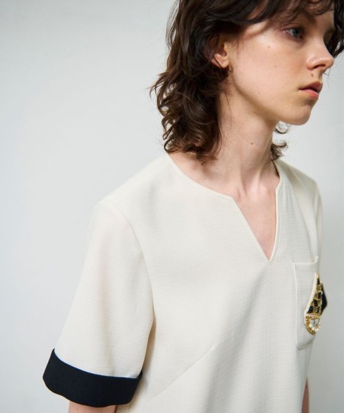 ビジューエンブレムワンピース 