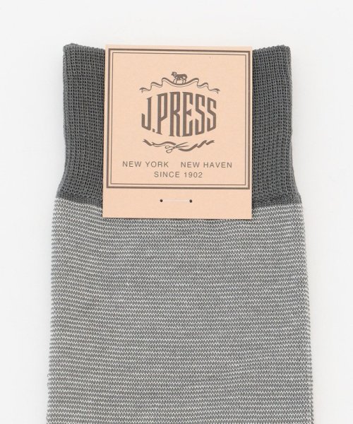 J.PRESS MENS(J．プレス　メンズ)/【J.PRESS BASIC】ハイゲージボーダーソックス/img01