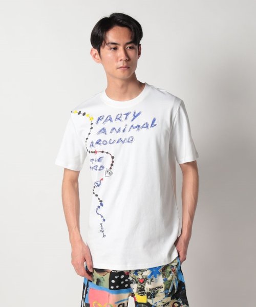 Desigual(デシグアル)/ヘビモチーフ&刺繍 Tシャツ/img01