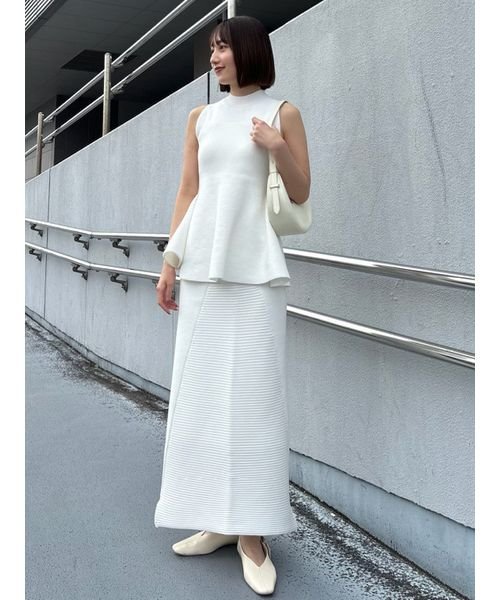 アシメヘム畦編みペプラムノースリニット アシメヘム畦編みペプラムノースリニット アシメヘム畦編みペプラムノースリニット V1303248785(10010円)