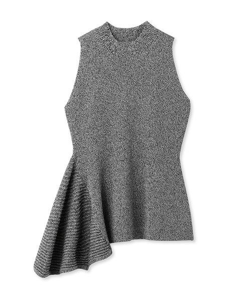 アシメヘム畦編みペプラムノースリニット アシメヘム畦編みペプラムノースリニット アシメヘム畦編みペプラムノースリニット V1303248785(10010円)