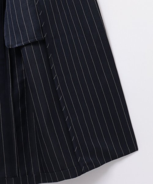 【セットアップ対応商品】ピンストライプロングベスト 