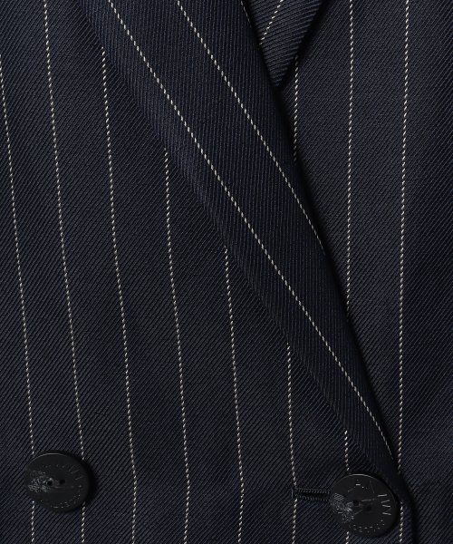 【セットアップ対応商品】ピンストライプロングベスト 