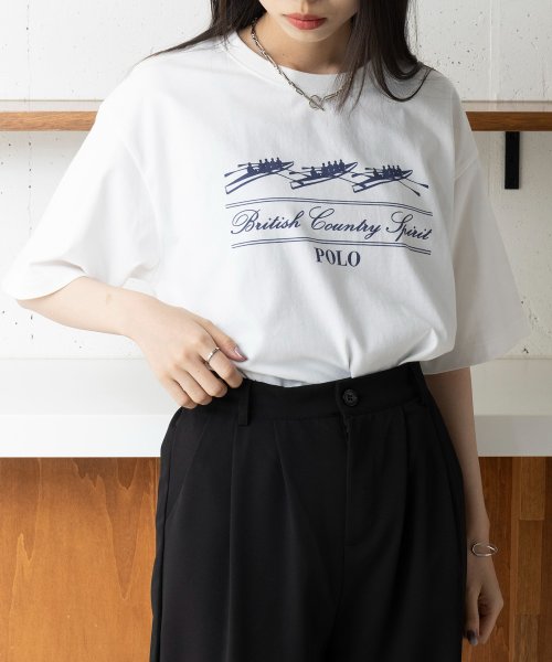 POLO BCS(ポロ　ビーシーエス)/◎SETUP7別注商品◎【POLO BCS / ポロ ビーシーエス】Boat oversize print Tee プリントT Tシャツ ユニセックス 半袖/img46