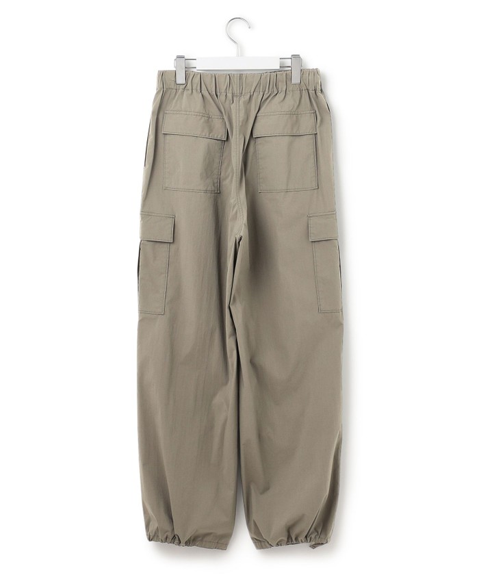 【SLOW】ミリタリーストレッチタフタ カーゴパンツ　黒 SLOW/好評につき新色追加】ミリタリーストレッチタフタ カーゴパンツ