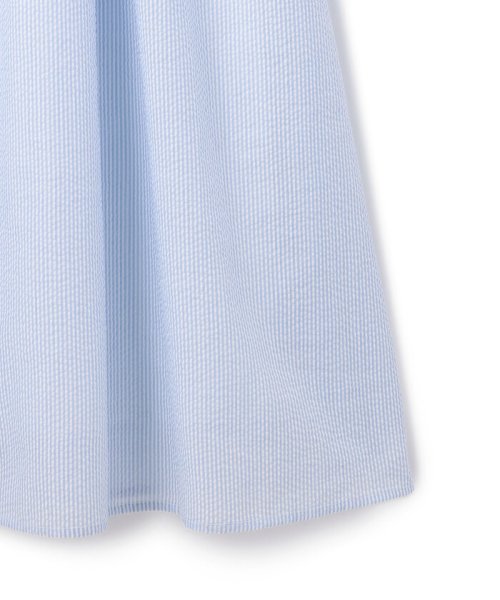 ピンストライプシャツワンピース(サックス) 