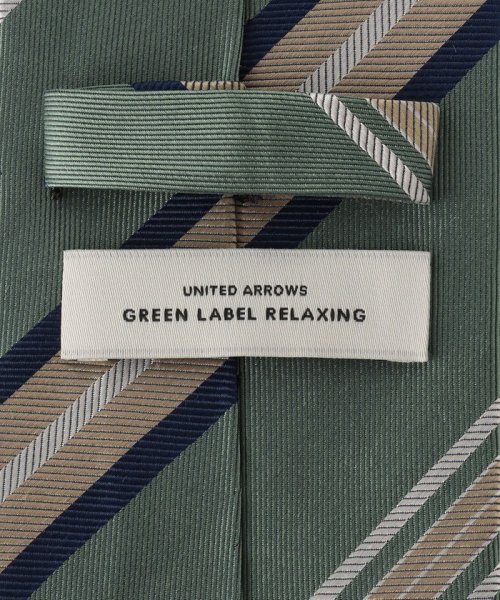 green label relaxing(グリーンレーベルリラクシング)/GLR シルク4 8.0cm ストライプ3 ネクタイ/img06