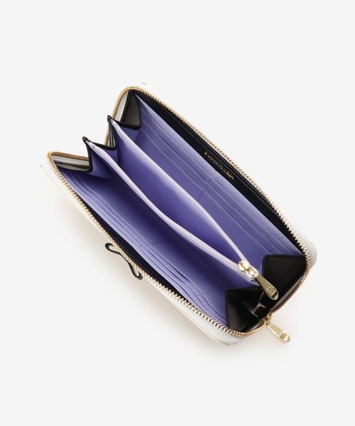 ソリッドリボンドット長財布 