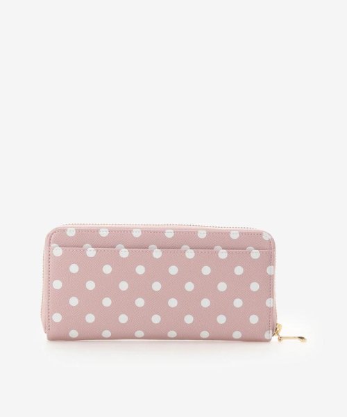 ソリッドリボンドット長財布 