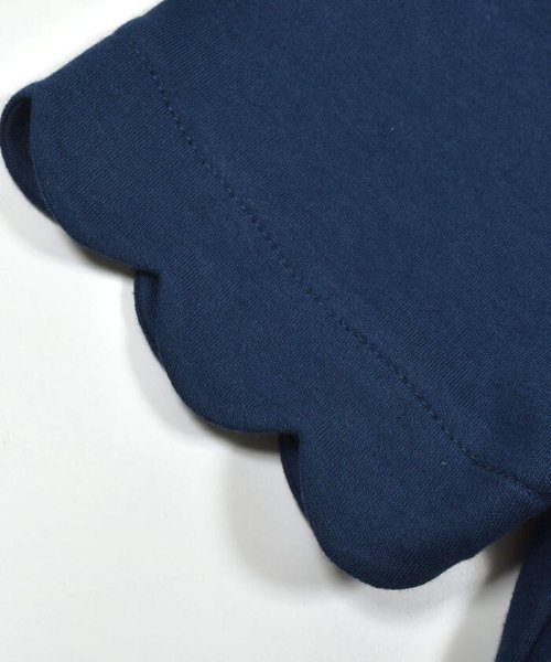 BeBe(ベベ)/スカラップ袖ロゴリボンスムースTシャツ(90~160cm)/img14