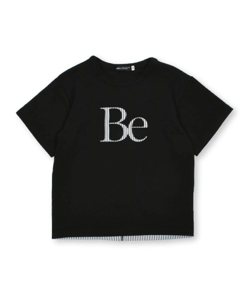 BeBe(ベベ)/【お揃い】ストライプ切替パッチロゴ半袖Tシャツ(90~150cm)/img07
