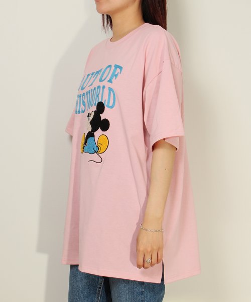 DISNEY(DISNEY)/【DISNEY/ディズニー】天竺チェーン・さがら刺繍半袖BIG Tシャツ（ミッキー・プーさん）/img03