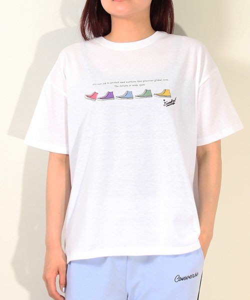 CONVERSE(コンバース)/【CONVERSE/コンバース】シューズ刺繍半袖Tシャツ/img01