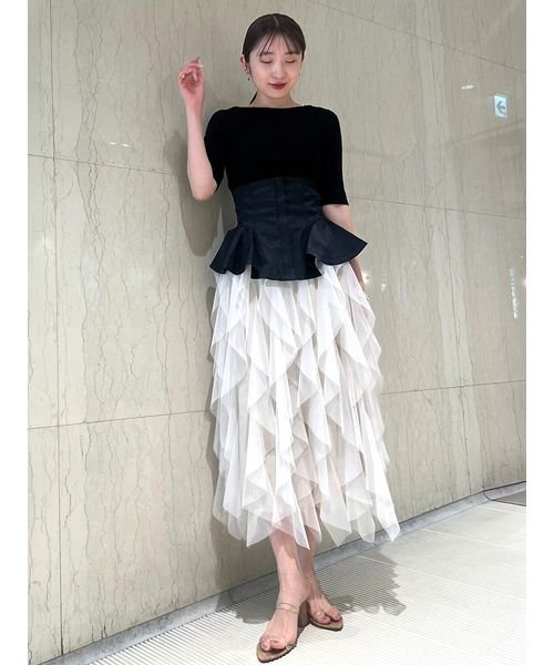 ペプラムベルトチュールスカート 予めご了承ください