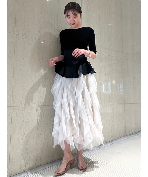 ペプラムベルトチュールスカート 予めご了承ください