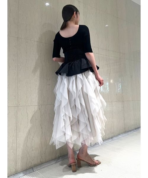 ペプラムベルトチュールスカート 予めご了承ください