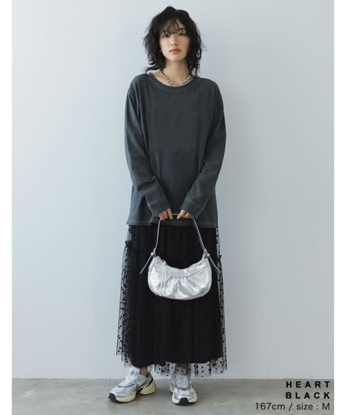 2024SS COLLECTION][低身長/高身長サイズ有]ハートフロッキーチュール  