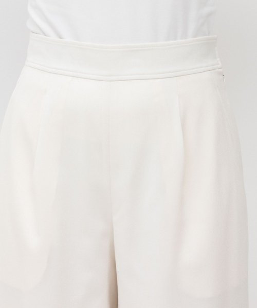 《セットアップ対応》ウォッシャブル麻調ワイドパンツ 