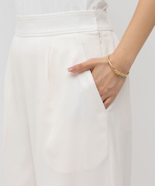 《セットアップ対応》ウォッシャブル麻調ワイドパンツ 