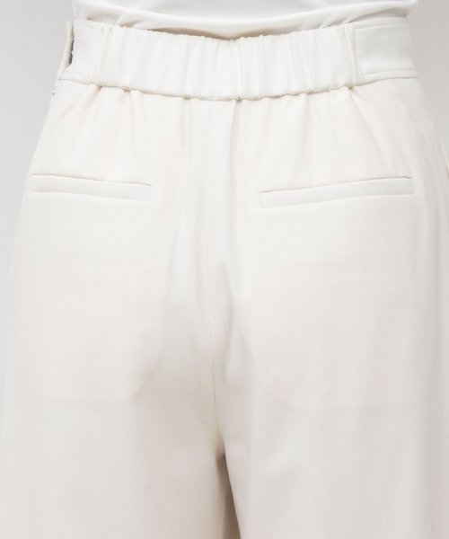 《セットアップ対応》ウォッシャブル麻調ワイドパンツ 