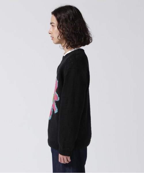 BEAVER(ビーバー)/MacMahon Knitting Mills CrewNeck Knit－Black Flower/img02