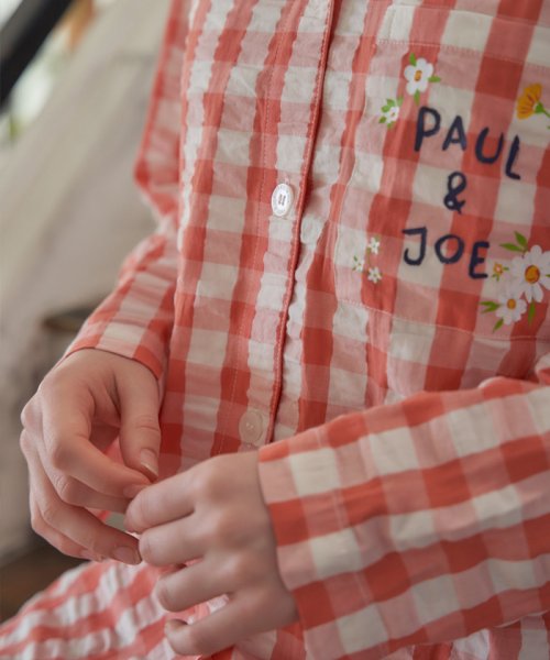 PAUL & JOE(ポール＆ジョー)/【PAUL&JOE】PAUL&JOEミューズワンポイントロゴ＆チェック柄　ロングスリーブシャツ　セットアップ/img08