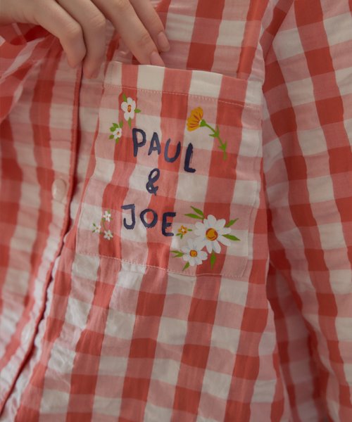 PAUL & JOE(ポール＆ジョー)/【PAUL&JOE】PAUL&JOEミューズワンポイントロゴ＆チェック柄　ロングスリーブシャツ　セットアップ/img09
