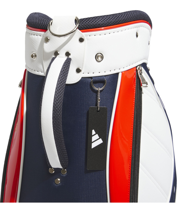 adidas ゴルフバッグ 1949年モデル ホワイト/ネイビー/レッド adidas アディダス ゴルフ 軽量 パフォーマンス キャディバッグ メンズ