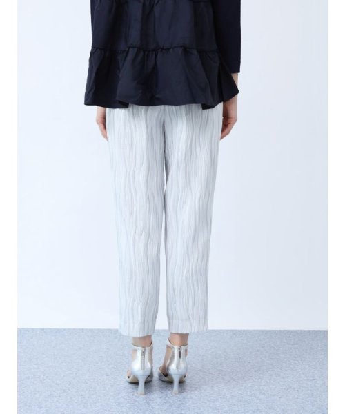 木目柄ふくれジャガードパンツ 