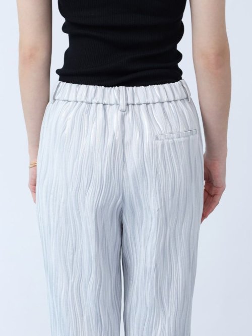 木目柄ふくれジャガードパンツ 