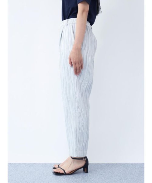 木目柄ふくれジャガードパンツ 