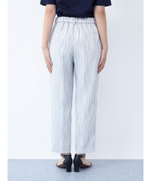 木目柄ふくれジャガードパンツ 