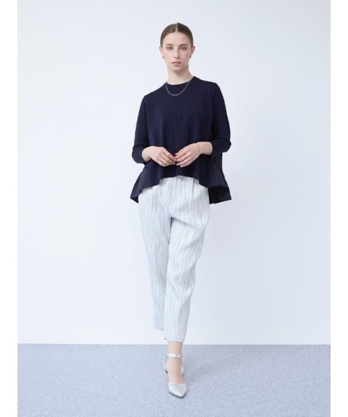 木目柄ふくれジャガードパンツ 