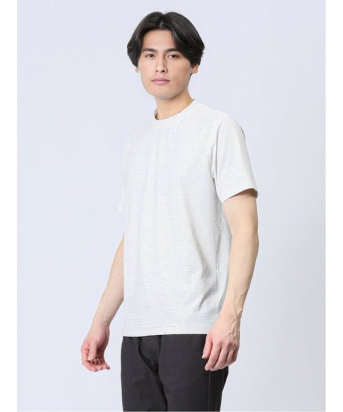 TAKA-Q(タカキュー)/メッシュ 転写プリント クルーネック半袖Tシャツ メンズ Tシャツ カットソー カジュアル インナー トップス ギフト プレゼント/img01