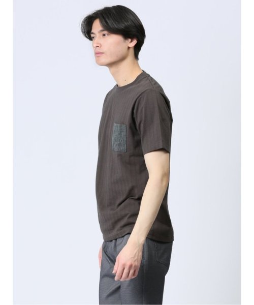 TAKA-Q(タカキュー)/カットサッカー クルーネック半袖Tシャツ メンズ Tシャツ カットソー カジュアル インナー トップス ギフト プレゼント/img01