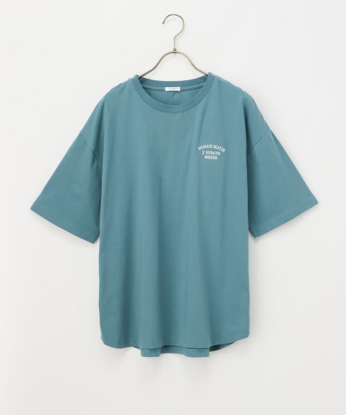 Honeys(ハニーズ)/刺繍ロゴゆるＴシャツ トップス Tシャツ ロゴT 半袖 オーバーサイズ UVカット /img21